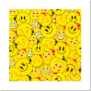 Smiley faces, emotion Posters and Art